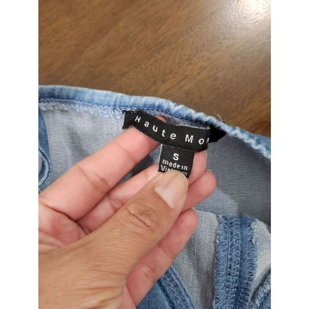 Denim Crop Top - Picture 3 of 5